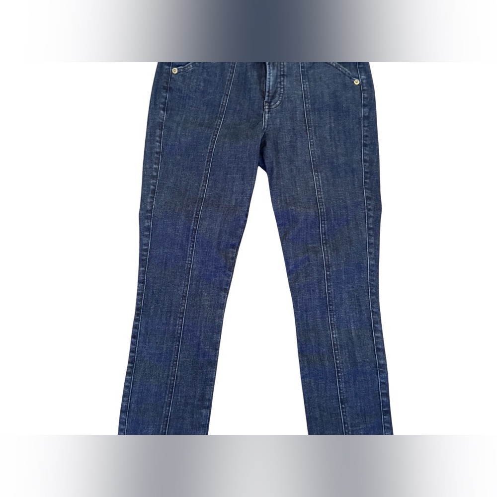 Express Hyper Stretch Ankle Legging Dark Blue Denim Jeans 4R - Picture 9 of 10